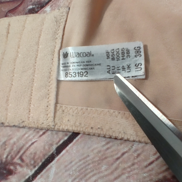 Wacoal Basic Beauty Underwire Beige Bra 38G - Picture 5 of 13